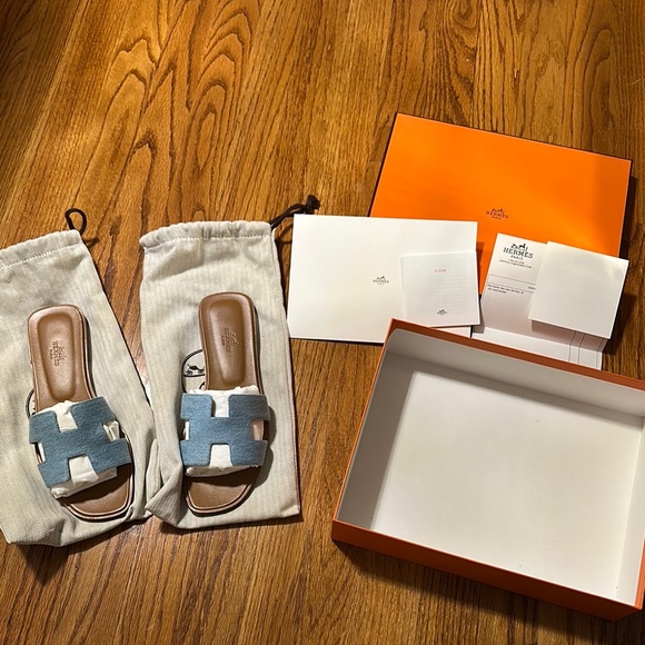 Hermes denim oran sandal - Picture 1 of 10